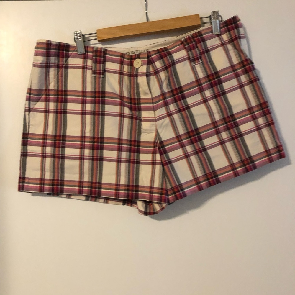 New York & Company Red and Pink Bermuda Shorts